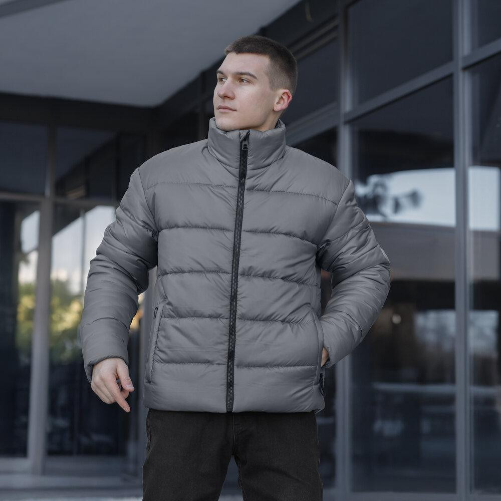 Чоловіча зимова куртка темно-сіра Pobedov Bubble Gum Київ - фото 1