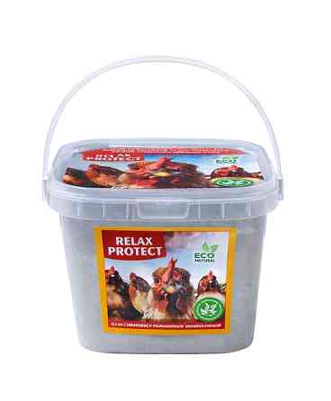 Універсальний засіб Релакс Протект RelaxProtect для захисту від паразитів у сільськогосподарської птиці та курників 1 кг, Круг Вінниця