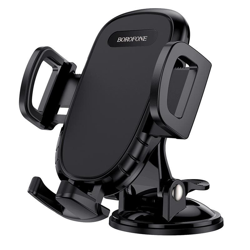 Автотримач для телефона BOROFONE BH37 Route push type suction cup car holder Black Київ - фото 1