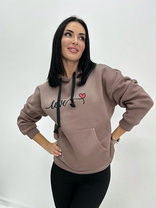 Жіночий худі з капюшоном "Honey" Турція оптом | Норма і батал Київ - фото 3