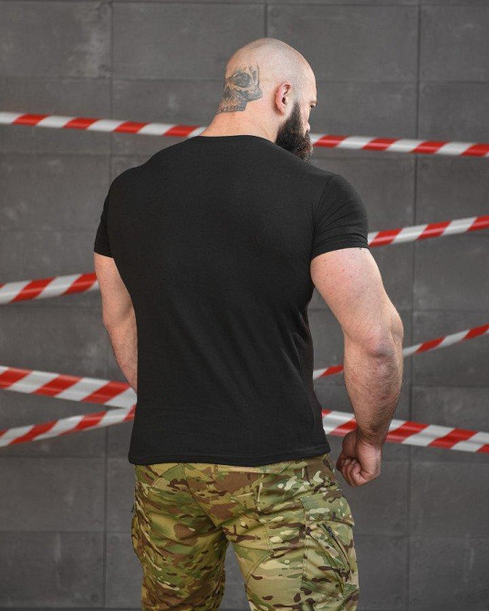 Тактична бавовняна футболка NECRONIMICON stone чорна НП5218 Одеса - фото 3