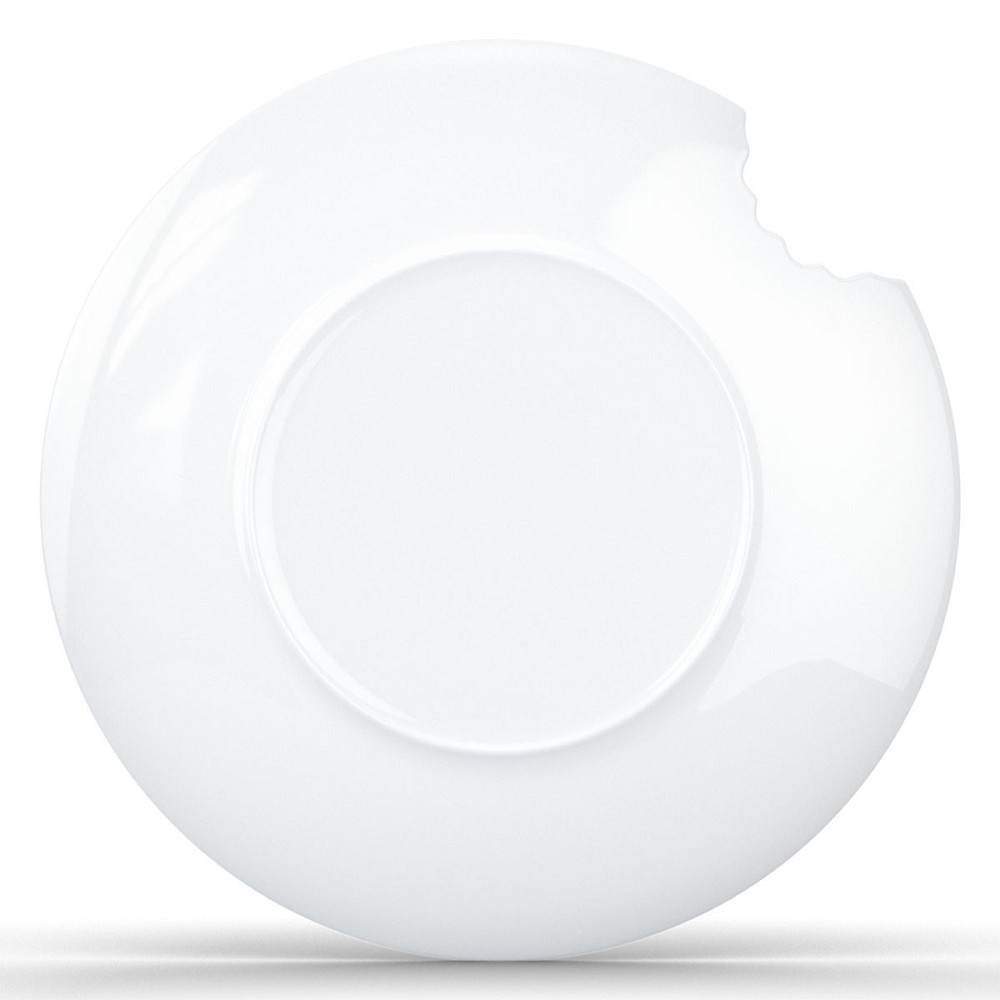 Набір з двох надкушених десертних тарілок Tassen, 20 см, порцеляна Рівне - фото 6