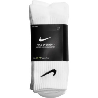 Шкарпетки Nike U NK EVERYDAY CUSH CREW 3PR SX7664-100 38-42 3 пари Білі (888407233876) Вінниця - фото 4