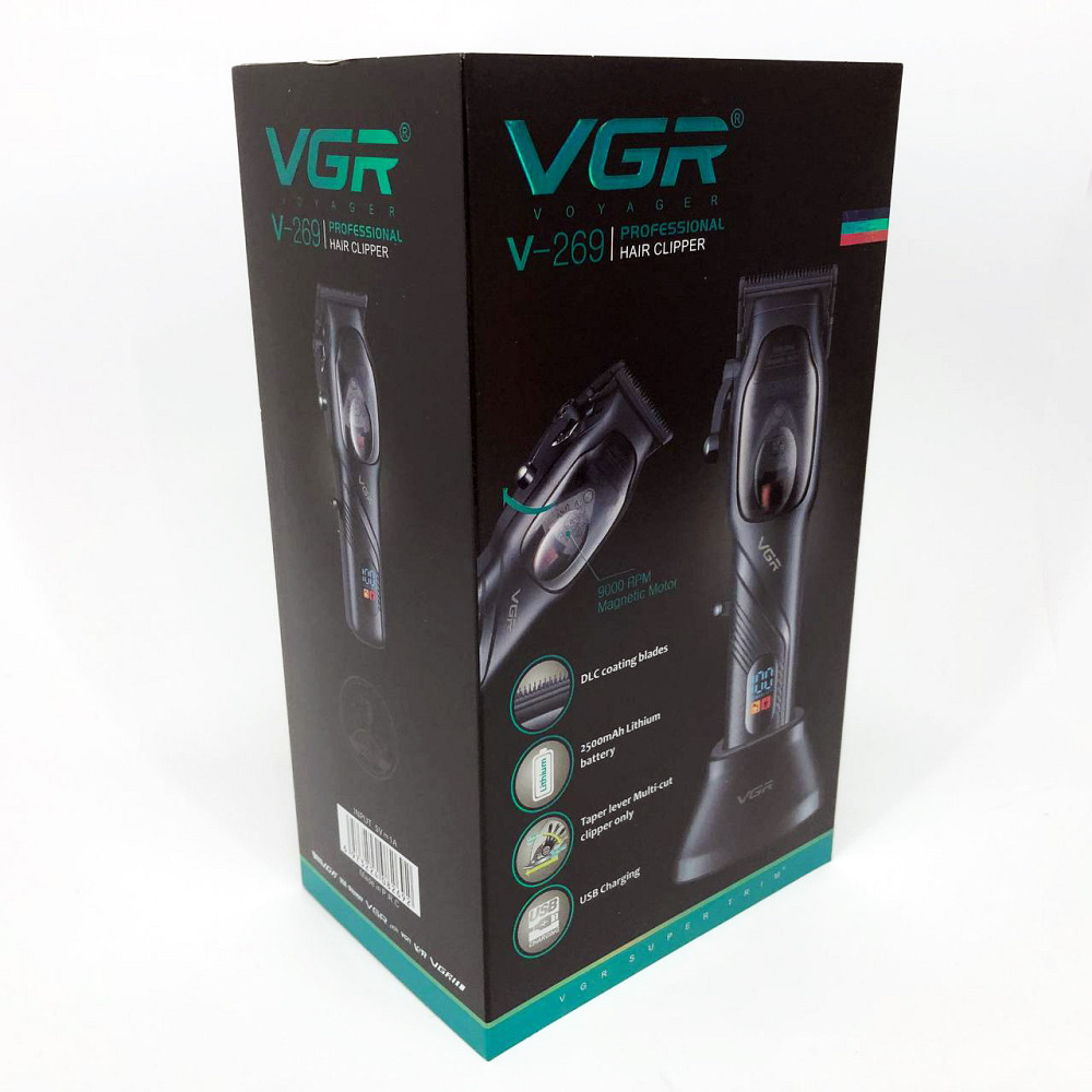 Акумуляторна машинка для стрижки волосся з насадками VGR V-269, Миюча машинка для стрижки RK-99 Львів - фото 12