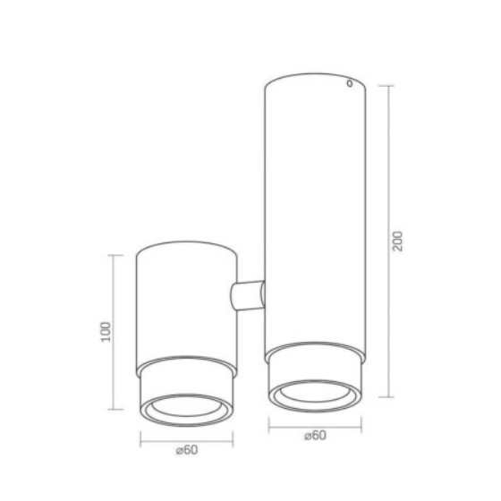 LED Світильник накладний під лампу GU10 поворотній подвійний чорний VL-SPF07-B Videx Житомир - фото 4