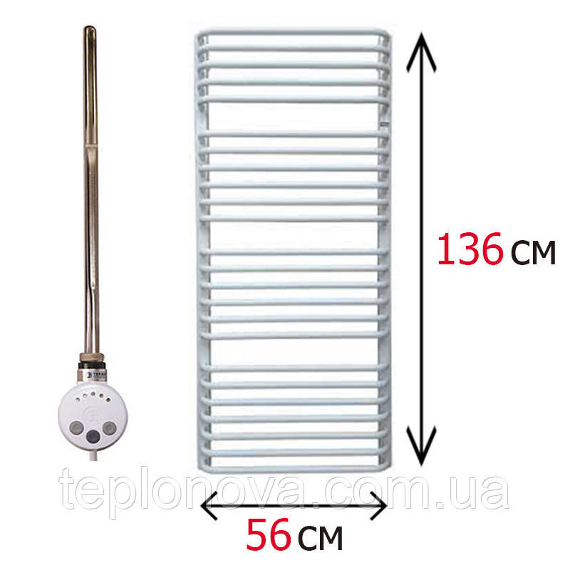 Электрический полотенцесушитель Белый 1360х560 Terma Alina Черновцы - изображение 1