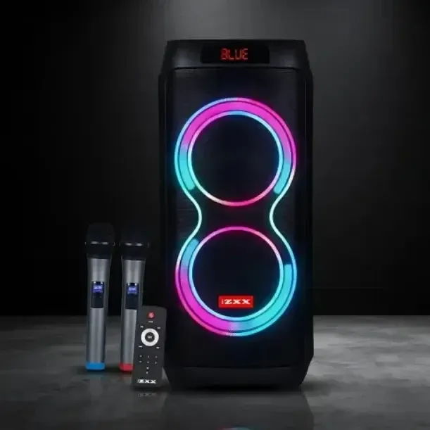 Портативна акустична колонка ZXX-5550 80Вт 2x8" TWS/FM/USB/TF/BT/LED/2MIC караоке Одеса - фото 7