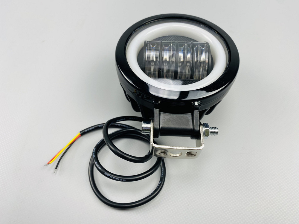 Світлодіодна лампа робочого освітлення, водонепроникна кругла фара 40W (+ LED кільце) для автомобіля Мукачево - фото 4