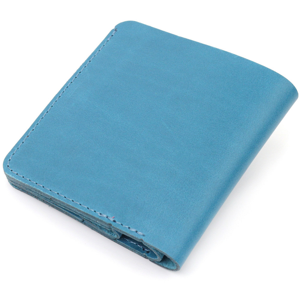 Кожаное винтажное портмоне Shvigel 16605 Синий Киев - изображение 2