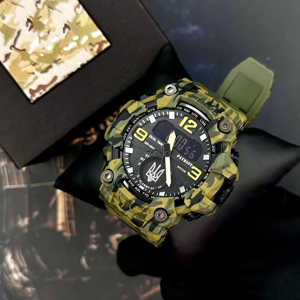 Patriot 003CMGRUASI Тризуб срібло Зелений камуфляж + Коробка. SBR Київ - фото 4