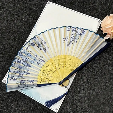 Веер ручной женский Цветы Киев - изображение 1