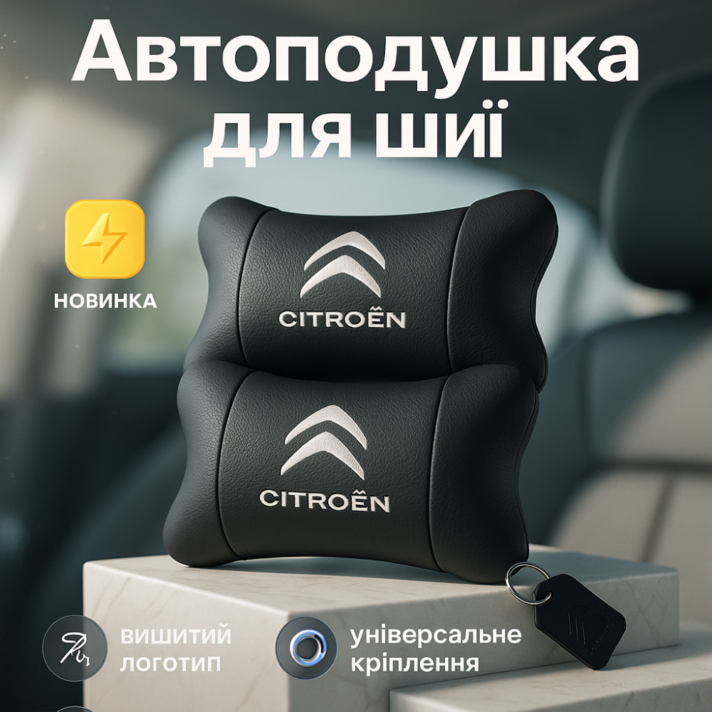 Подушки на підголовник в машину, Автоподушки з логотипом, Автоподушка для шиї на підголовники YI-49 Львів - фото 16