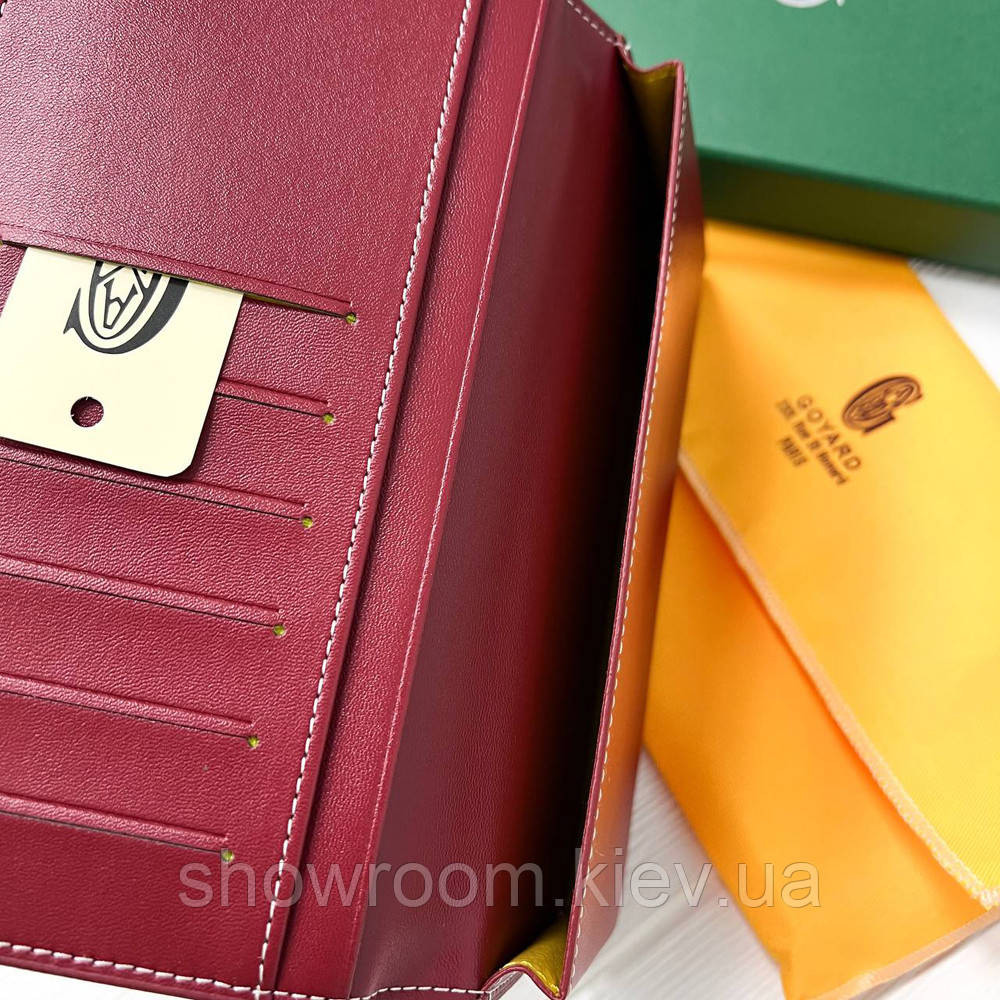 Чоловічий гаманець з відділенням для телефона Goyard (099) Lux bordeaux Київ - фото 6
