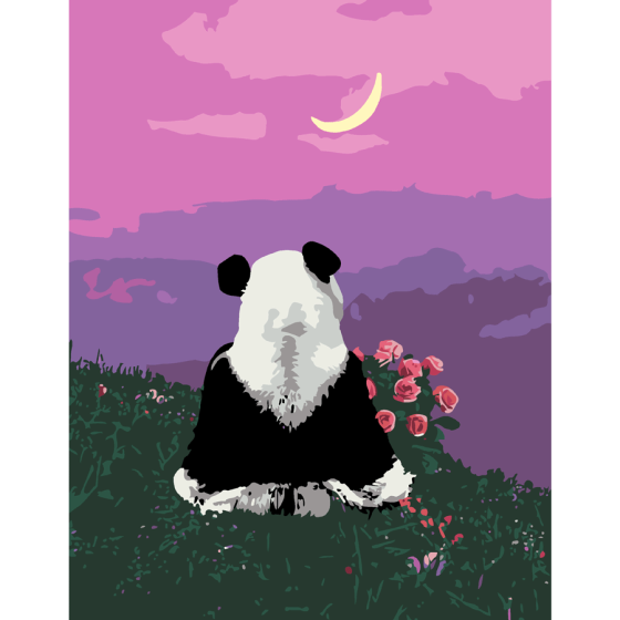 Картина за номерами „Cute Panda“ 35×45см в коробці ROSA START Київ