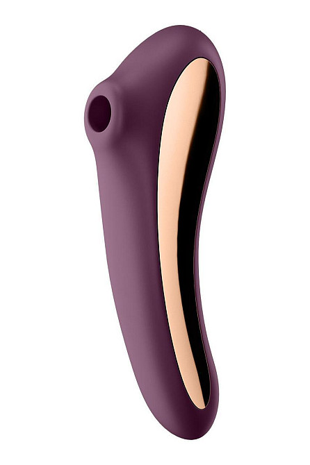 Вакуумный клиторальный стимулятор с вибрацией Satisfyer Dual Kiss, марсаловый Sex Aura Киев - изображение 3