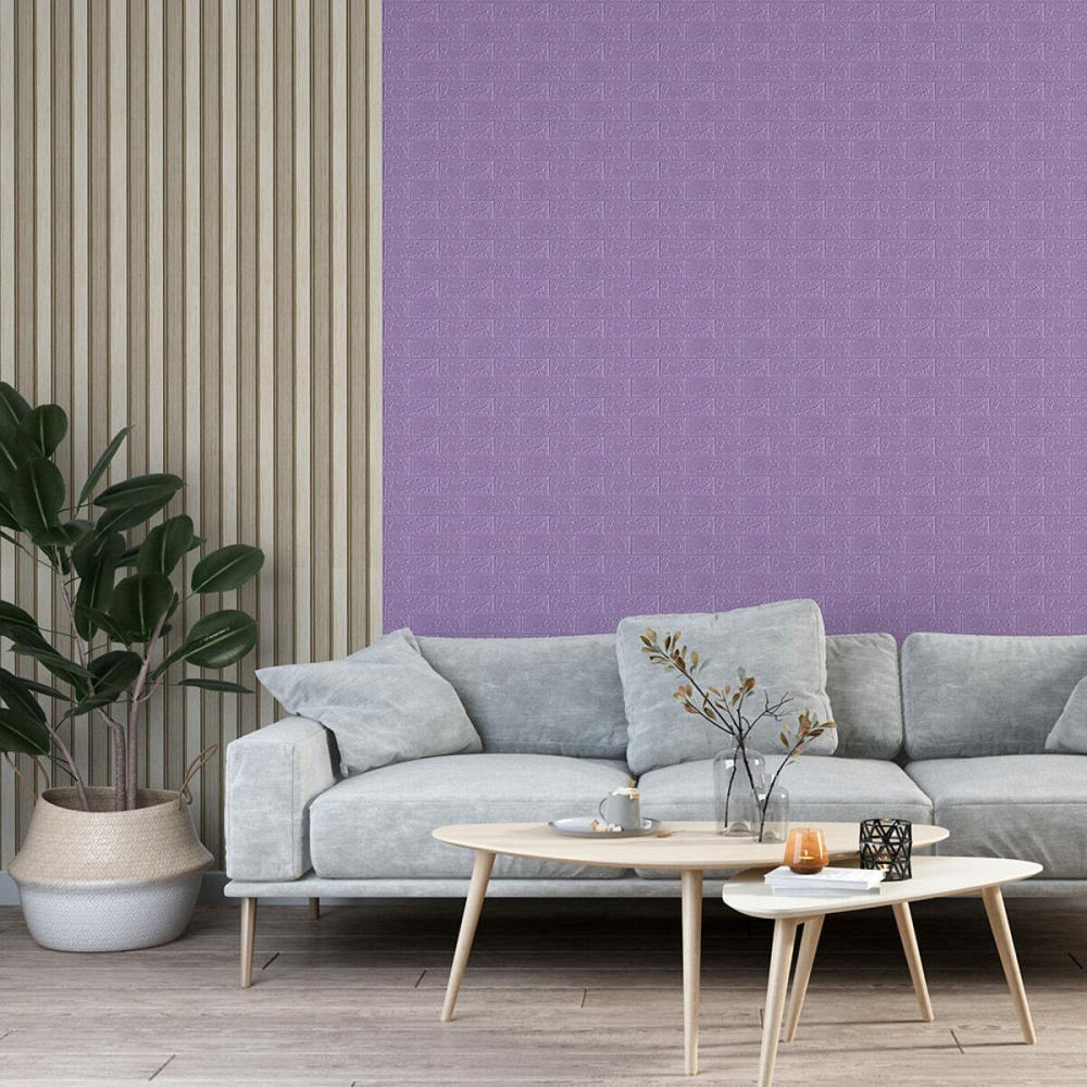 3D панель самоклеющаяся 700x770x5мм кирпич светло-фиолетовый (015-5) SW-00000083 Киев - изображение 10