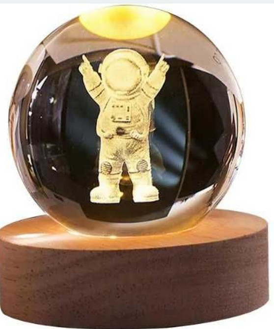 НОЧНИК хрустящая Шар 3Д с подсветкой ночник Шар с подсветкой Харьков - изображение 2