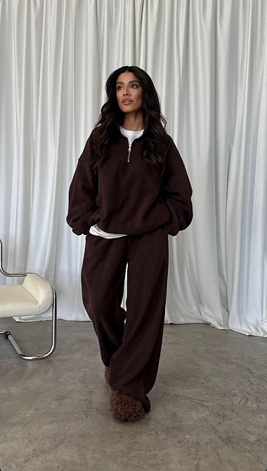 Жіночий теплий костюм двійка: кофта і штани з турецького двостороннього флісу Одеса - фото 4