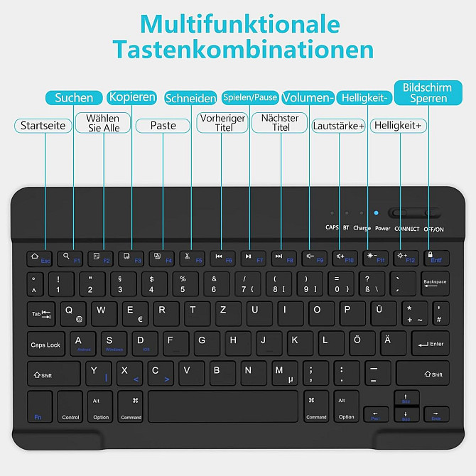 Защитный чехол с Bluetooth клавиатурой для iPad 10.2 Inch (9/8/7 Generation) и iPad Air 3rd / Pro 10.5 Днепр - изображение 5