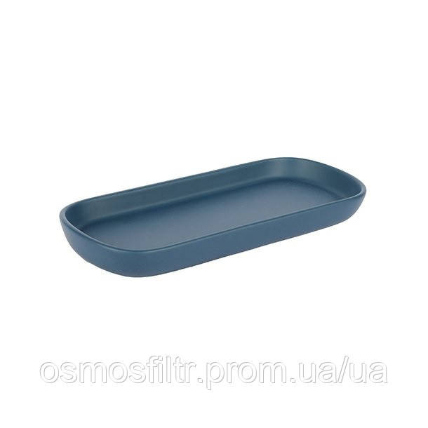 Мыльница Axentia Mondra темно-синяя доломит 26x3x11.5 см soft touch (135831) Киев - изображение 1