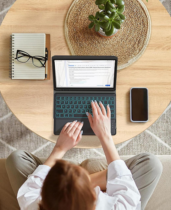 Чохол-книжка з клавіатурою для iPad Air 11-inch(M2) 2024/ iPad Air 5 2022/Air 4 2020 10.9/iPad 4-го покол. 10.9 / iPad Pro 11 2018 Дніпро - фото 9