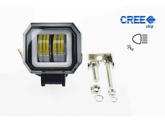 LED фара. ДХВ + фара з лінзою і світло-тіньовою межею 20W QB LED фари дальнього світла Додаткові фари Харків