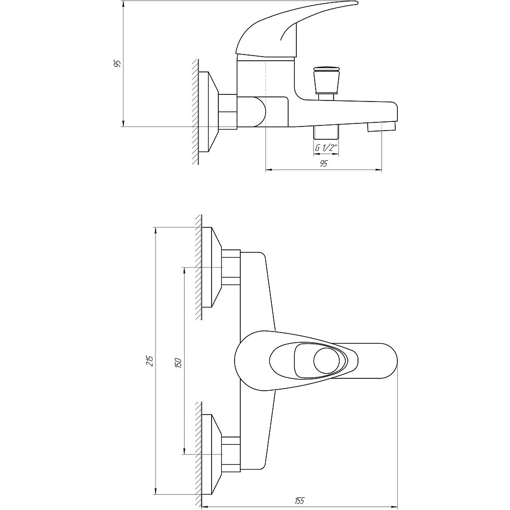 Змішувач для ванни EcoMix ELIT EM-102 Луцк - изображение 5
