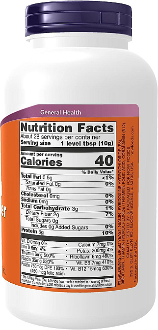 Харчові дріжджі Now Nutritional Yeast Powder 284 g Луцьк - фото 2