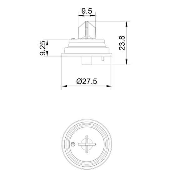 Мембрана для наповнювального клапана бачка унітазу KOER KT-1411 для KT-0105, KT-0106 (KR5708) Київ