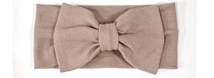 Пов'язка для дівчинки бежева Бантик Київ - фото 1