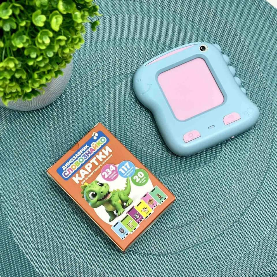 Гра-картридер навчальна Limo Toy Динозаврик Словознайка 117 карток укр мова Синій (SK 0063 ABC) Чернігів - фото 3