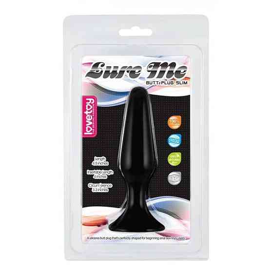 Силіконова анальна пробка LoveToy Small Anal Plug (чорна) Sex Aura Київ