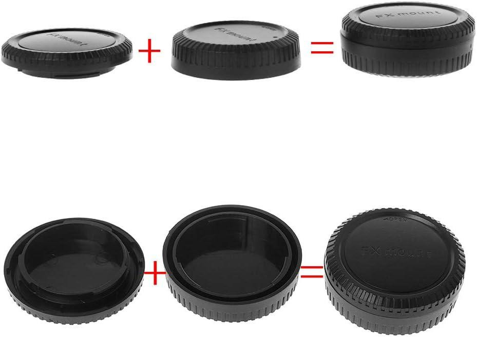 Комплект задней крышки камеры и крышки объектива Micro 4/3, защита от пыли и царапин черная, заглушка байонета Киев - изображение 2