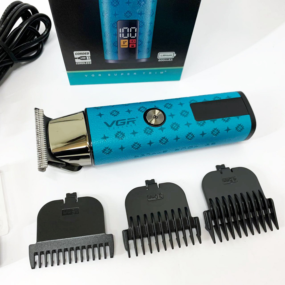 Портативна ручна машинка для стрижки волосся VGR V-943, Бездротова машинка для стрижки волосся DE-14 Львів - фото 10
