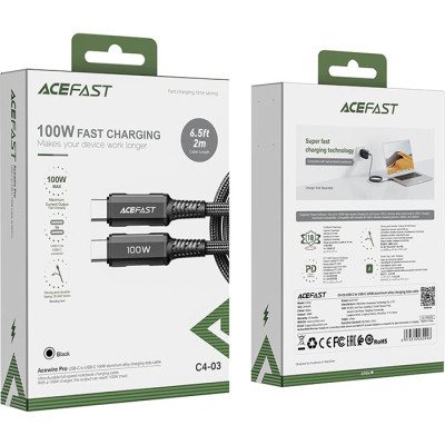 Дата кабель USB-C to USB-C 2.0m 100W C4-03 Acefast (6974316280996) Вінниця - фото 3