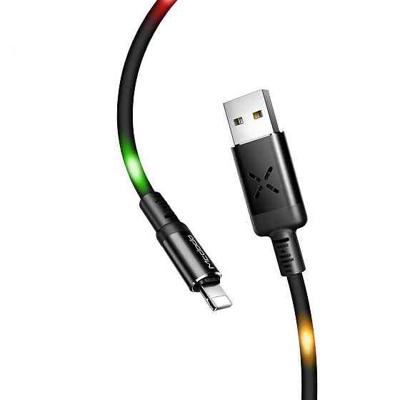 Кабель Lightning McDodo X Series Voice Control с аудио синхронизацией CA584 (Черный, 1м) Николаев