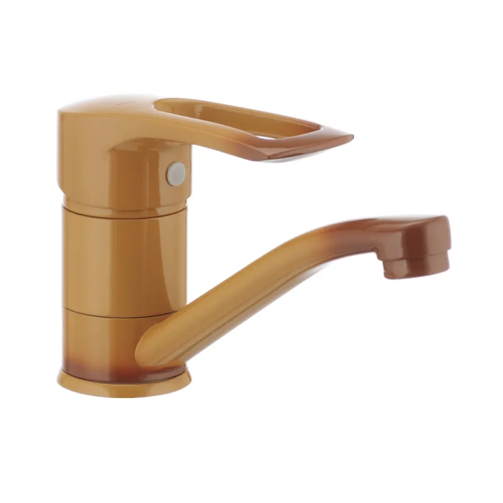 Коричневый смеситель Haiba Hansberg 004 с изливом 15 см для умывальника (HB0186) Харьков