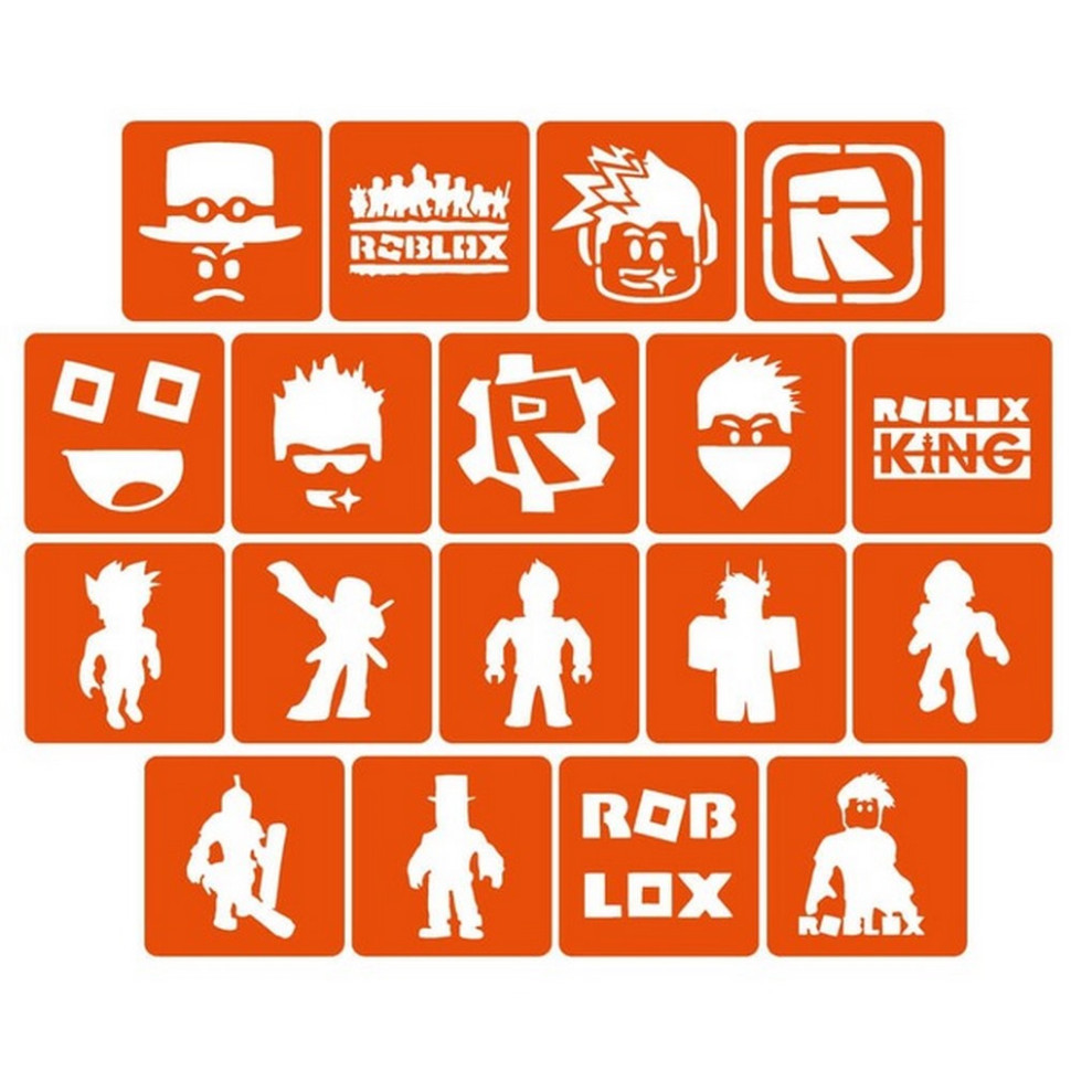 Набор трафаретов для био-тату «Roblox» Roblox_5x5_18_1 Винница - изображение 1