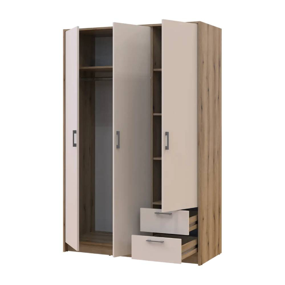 Шафа для одягу Doros Ронді Дуб Артизан/Кашемір 3ДСП 121х52х195 DRS-011661 (80737815) Дніпро - фото 2