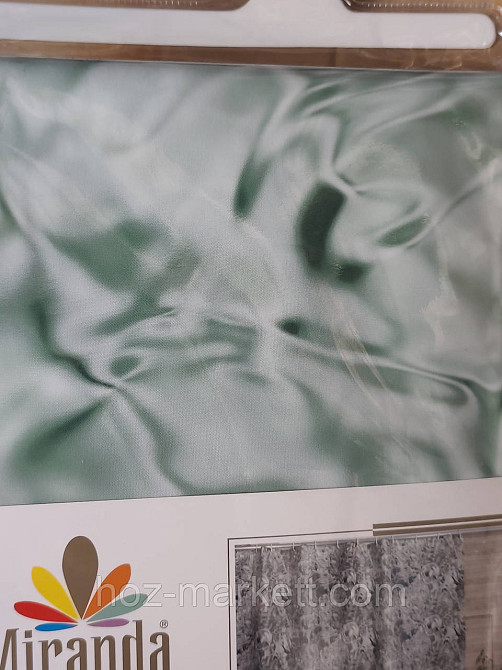 Штора для душу тканинна міранда damla 180 х 200 см зелена Харків - фото 3