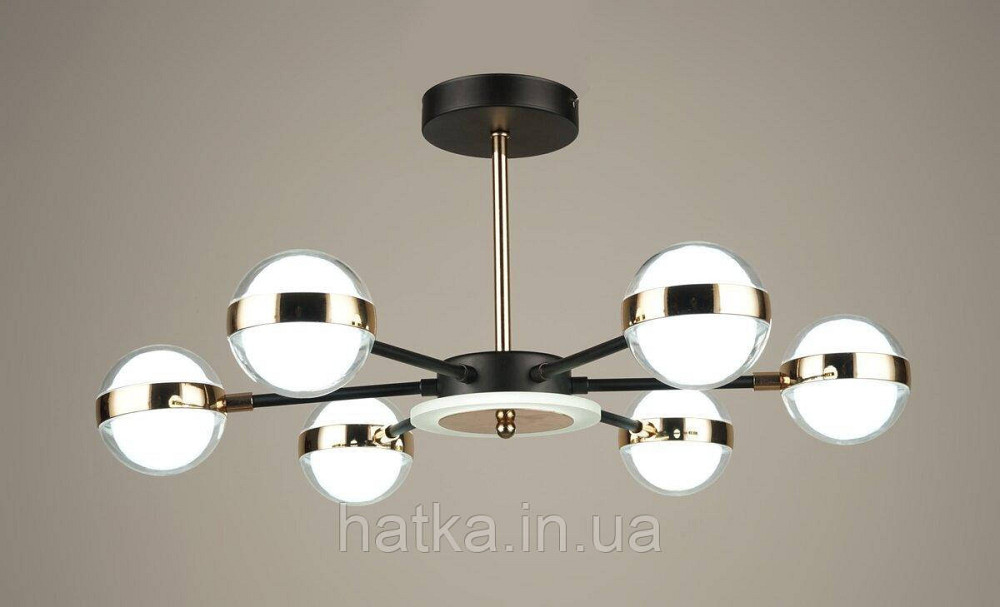 Люстра світлодіодна у вітальню Sirius B N4543/6 BK+FGD Київ - фото 1