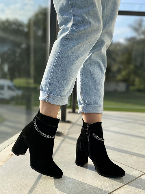 Nivelle Черевики жіночі NIVELLE чорні замша натуральна каблук 9см розмір 39 (5409/8018-8048) Коломыя - изображение 6