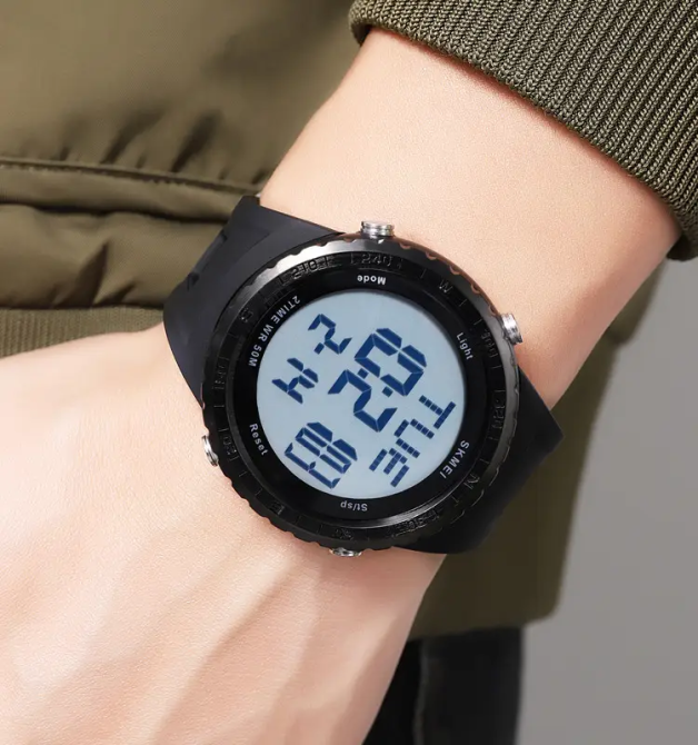 Годинник чоловічий наручний спортивний Skmei 2192 (Чорний з білим) Вінниця - фото 6