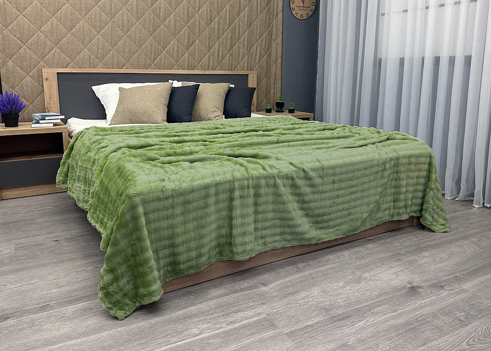 Плед-покривало 200х230 см (+-5см) Soft Night  Салатовий (87-130) Київ - фото 2