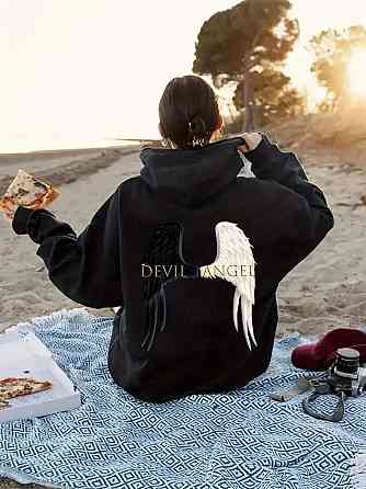 Женская стильная худи с узором тринитка на флисе Одесса