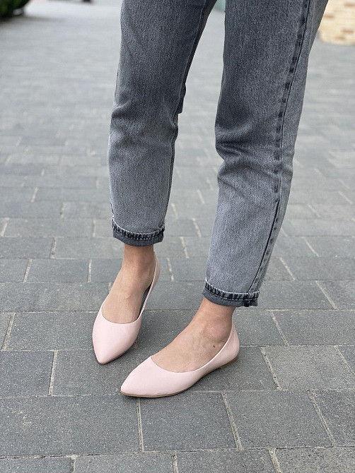 Arcoboletto Балетки жіночі Arcoboletto пудра натуральна шкіра 39р. (4627) Коломыя - изображение 7