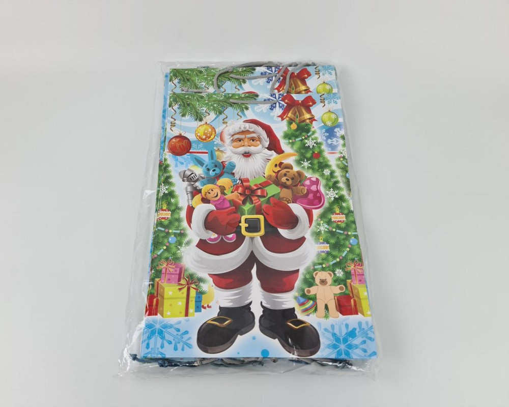 Новорічний,картонні пакети з ручками Гігант вертикальний 30х47х12-025 (12 шт) Харків - фото 3