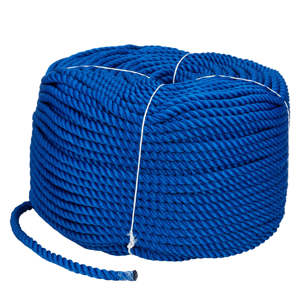 Веревка Polyester 3 strand rope 14mm*200m blue Киев - изображение 1