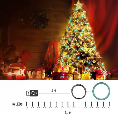 Гирлянда ColorWay Каскад LED 98 7 x 1.5 м 8 функций (CW-G-98L71CUMC) Винница - изображение 12