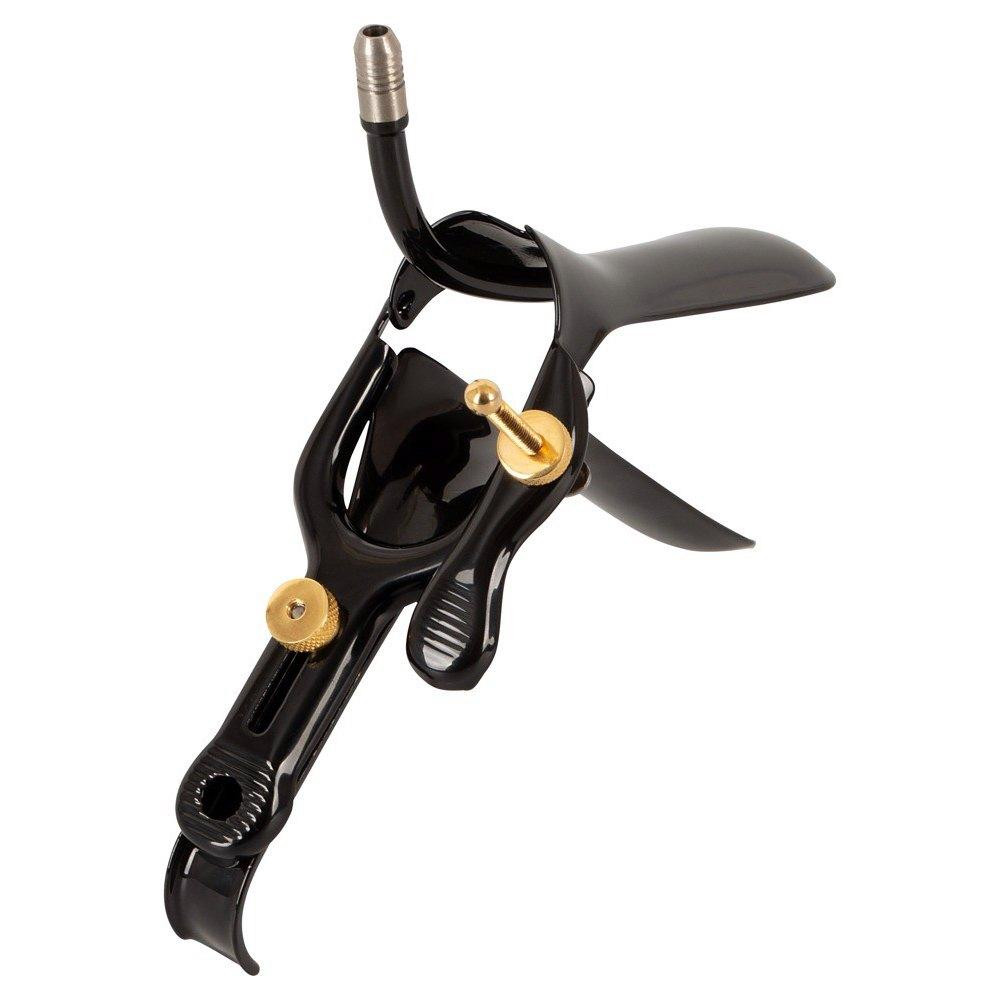 Вагинально-анальное зеркало Fetish Collection Speculum из нержавеющей стали, чёрно-золотое, 15 см Sex Aura Киев - изображение 5